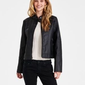 Maralyn & Me Classic Black Leather Jacket